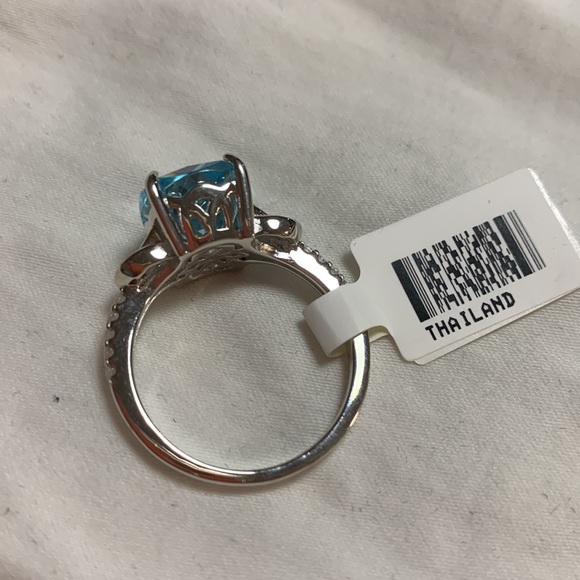 NWT JTV BELLA LUCE Esotica 10.12CTW Neon Apatite & White Diamond Simulants Ring - Picture 4 of 6